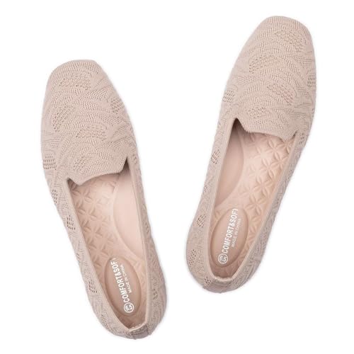 Image of Frank Mully Women's Loafer Flats Square Toe Comfortable Office Work Shoes, Cute Penny Loafer Slip On Walking Driving Shoes