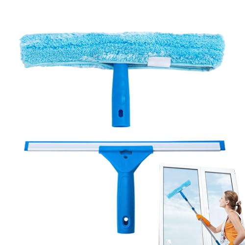 Limpiador de ventanas de microfibra | Kit de limpieza de cristales de ducha, combo profesional de limpieza de ventanas para el hogar, hotel, baño, ducha, coche