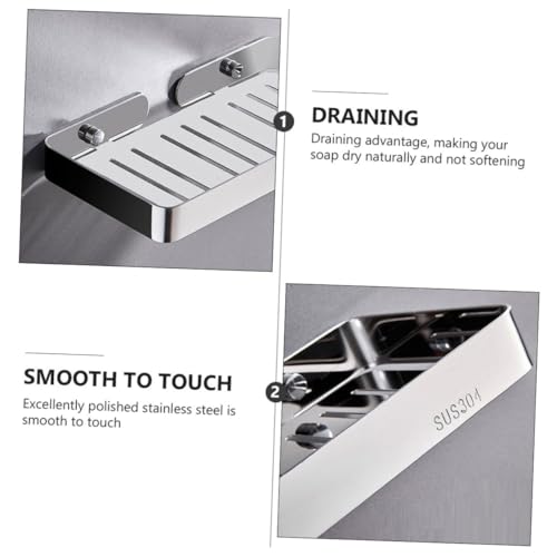 Porte-savonnette inox 304 Operitacx mural sans perçage pour douche - 4