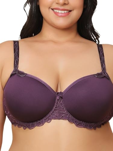 Image of Triumph Modern Finesse Bra For Women Wired Padded Spacer Cup Bra Seamless Breathable T-Shirt Bra Elegant Embroidery Full Coverage Lingerie Innovative Big Cup Support Pack Of 1
