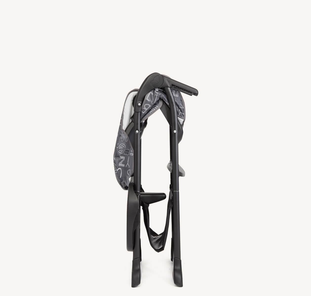Joie Mimzy™ Snacker Seggiolone – Compatto, Pieghevole, 3 Angoli di Inclinazione, ABC Charcoal