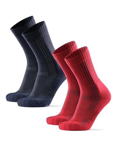DANISH ENDURANCE Premium Hiking Socks, Merino Wool, Walking Socks, Men & Women 2 Pack