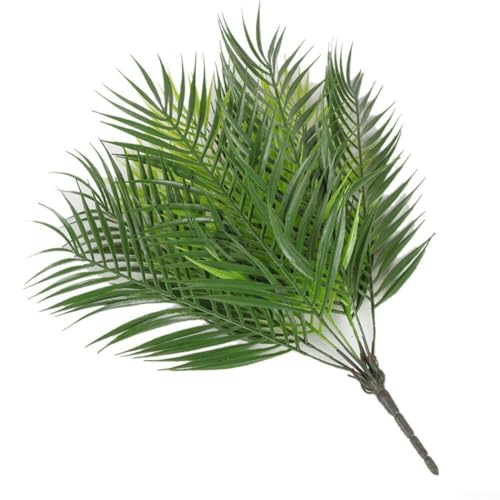 KHIronHive Bouquet de fougères artificielles 9 têtes de feuilles de palmier artificielles pour décoration d'intérieur, fête de mariage, bureau, salle à manger, arrangement floral, vase – vue 9