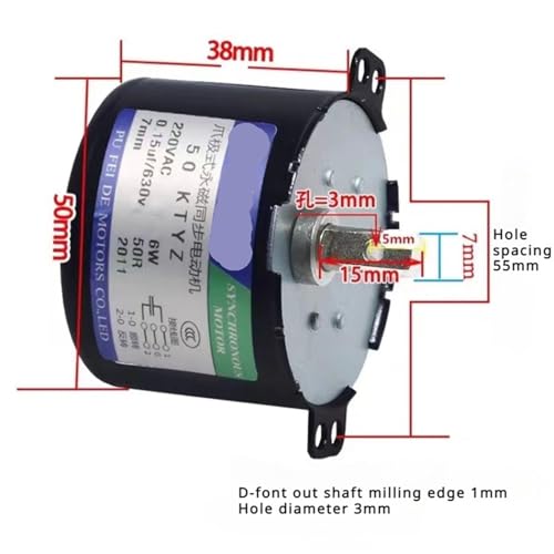 Moteur synchrone pour rôtissoire et présentoir rotatif 220V - 3