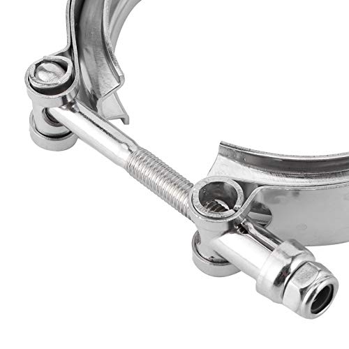 Kit de braçadeira de flange de faixa em V, 2 peças, braçadeira de tubo de escape turbo de 7,6 cm, cl