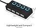 SABRENT 4 Port USB 2.0 Data Hub with Individual LED lit Power Switches [Charging NOT Supported] for Mac & PC (HB-UMLS)