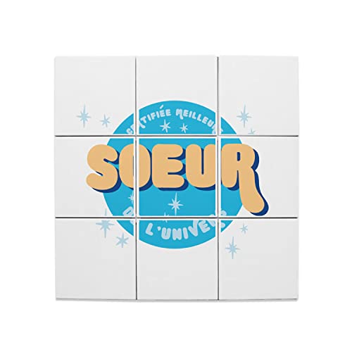 Carreaux céramique décoratif soeur : lot de 9 dalles murales 15,2x15,2 cm pour salon familial