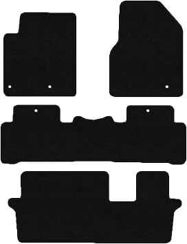 Custom Fit 3-Row Carpet Floor Mats for Honda Pilot 20092015 Premium Black 20oz Nylon Carpet, Non-Slip Backing, Made in USA Full Interior Coverage by Auto Mat Store