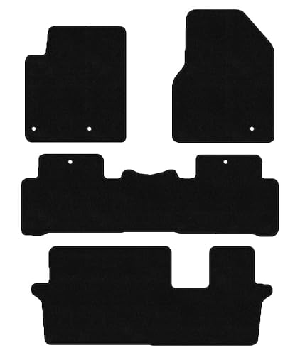 Auto Mat Store Custom Fit 3 Row Carpet Floor Mat Set for 2009-2015 Honda Pilot - Black
