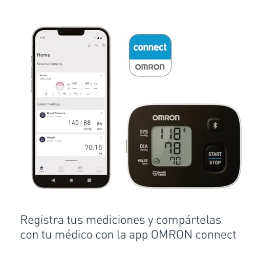 OMRON RS3 Intelli IT Handgelenk Blutdruckmessgerät mit App, 13.5-21.5 cm