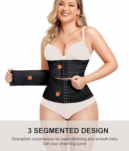 QACIVIQ Segmented Waist Trainer for Women Waist Cincher Shapewear for Women Tummy Control Workout Body Shaper Girdle4