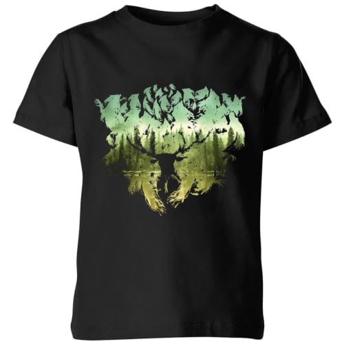 Image of Official Harry Potter Patronus Lake Kids T-Shirt Black - YXL