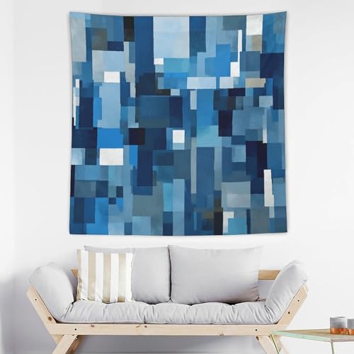 Tapisserie murale bleue BTCOWZRV de 152 cm pour decoration de chambre
