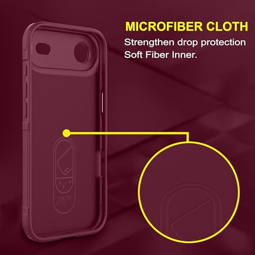 Image of amazon basics Back Case Cover for iPhone 17 Air | Compatible for iPhone 17 Air Back Cover | Liquid Silicon Magic Case with Camera Protection | Plum