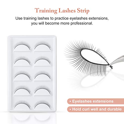 50 Pairs Practice Eyelashes Training Lashes Selfadhesive Practice