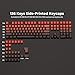 XVX Side Print Gradient Red Keycaps, Double Shot PBT Keycaps 60 65 75 100 Percent, Shine Through Custom Key caps Set 136 Keys, OEM Profile for Cherry Gateron MX Switches