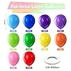 Bezente Assorted Rainbow Latex Balloons, 100 Pack 12 inch Round Helium Bright Color Balloons for Birthday Bridal Shower Wedding Party Decorations #1