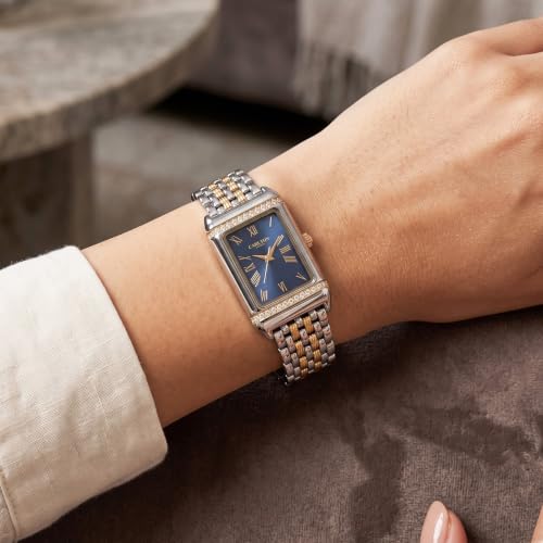 Image of Carlton London Women Amara Analog Watch, Rectangle Dial, Stainless Steel Strap, Quartz Movement, 30M Water Resistant, Casual Wear