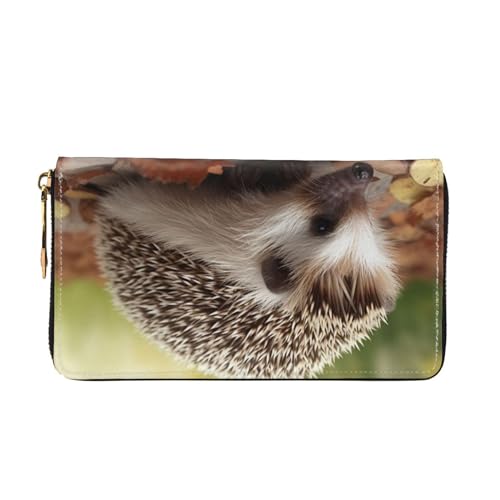 hedgehog Women's Wallet Large Capacity Credit Card Holder Zip Phone Clutch Ladies Travel Purse2