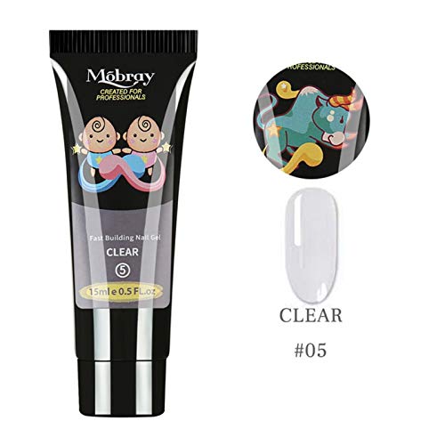 Entemah 9 cores 15ml Cola para unhas Quick Building Moldes para unhas transparentes Clip para unhas