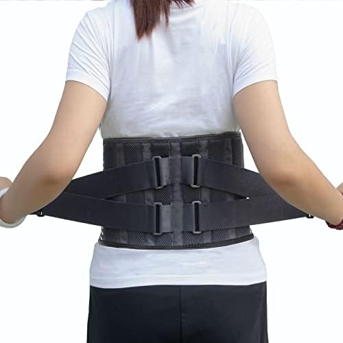 ANRIO Adjustable Workout Lumbar Waist Trainer Belts Slim Massage Bands Lower Back Brace Support for Herniated Disc Sciatica and Scoliosis for Unisex (Color : Black, Size : S/Small) ANRIO Adjustable Workout Lumbar Waist Trainer Belts Slim Massage Bands Lower Back Brace Support for Herniated Disc Sciatica and Scoliosis for Unisex (Color : Black, Size : S/Small)