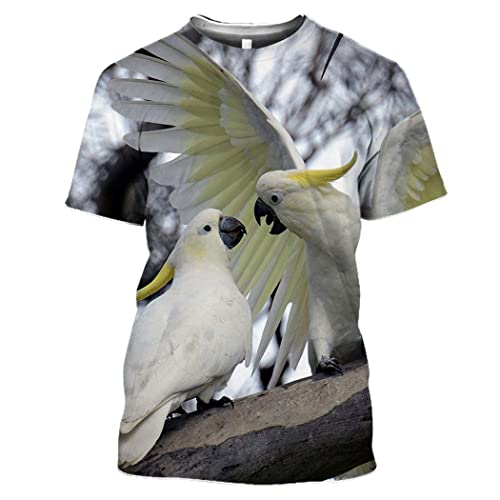 T-shirt oiseau drôle perroquet gris top fitness hip hop XL - 2