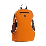 ONE SHOP di Bracalente Piero Mochila de nailon 600D con bolsillos laterales transpirables, orificio pasacables y correas acolchadas, naranja., Medium