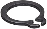 Standard External Retaining Ring, Tapered Section, Axial Assembly, SAE 1060-1090 Carbon Steel, Phosphate and Oil Finish, Meets DIN 471 Specifications, 11mm Shaft Diameter, 1mm Thick, Made in US (Pack of 100)