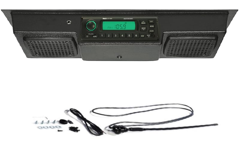 Tractorparts.Store New Roof-Mount Radio Kit with Universal Antenna and Two Speakers AM/FM/AUX/WB 760910
