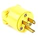 15a/120v Yel Vinyl 3wire Plug