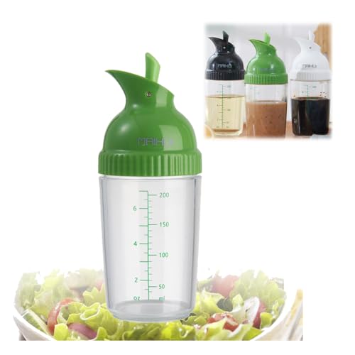 Small Shaker Bottle,Salad Dressing Bottle Prevent Leakage,Homemade Salad Dressing Bottle Mixer Dispenser,Prevent Leakage Salad Dressing Jar With Lid,For Oil,Vinegar,Lemon Juice,Balsamic Sauce Mixing