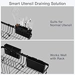 Small Expandable Over The Sink Dish Drying Rack Drainer In Stainless Steel Metal For Kitchen, Counter Space Saving Compact Above Plate Dryer Strainer, Adjustable Hanging Inside Sink Wire Drain Holder - Image 5