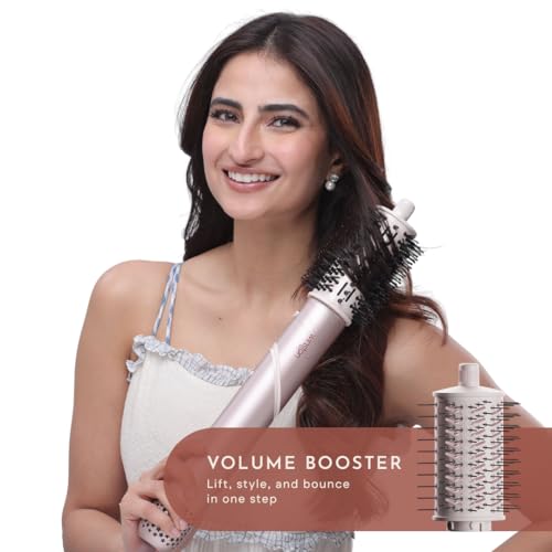 Image of Winston Flexy 8 in 1 Hair Multi Styler with Auto-Wrap Curler | 1400W High-Speed Ionic Hot Air Brush & Dryer | Straightens, Curls, Volumizes & Smooths | Anti-Frizz Styling Tool for Women | Travel Case Included