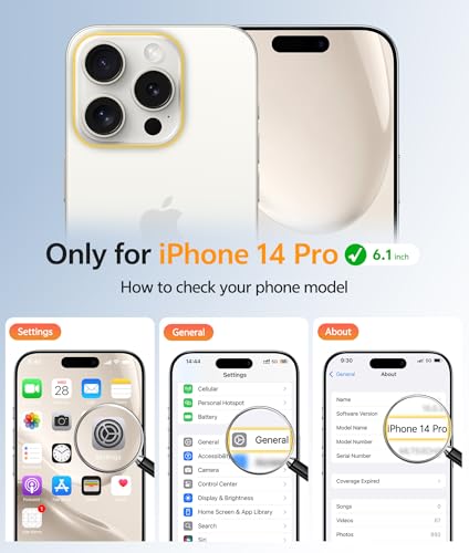 Image of FNTCASE for iPhone 14 Pro Case: [Compatible with Magsafe] Translucent Matte Cases with [Full Camera Protection] [Screen Protector] Military Grade Shockproof Protective Phone Cover - Off White