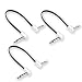 M MAKA Flat Low Profile Guitar Patch Cable 12 inch 1 Foot for Effects Pedals, 1/4 inch Right-Angle, Red, 3-Pack New Version