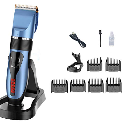 Tondeuses à cheveux électriques, Professionnel Hommes Tondeuse Barber Cheveux Toilettage Cutter Kit Barbe Corps Tondeuse Ensemble, Sans Fil Titanium Lame En Céramique Coupe De Cheveux Avec Support