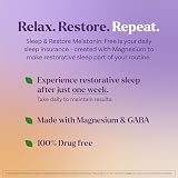 Natrol Sleep & Restore Capsules with Magnesium Glycinate 100mg, GABA, Essential for Your Ultimate Restorative Sleep, Melatonin-Free, 30 Day Supply