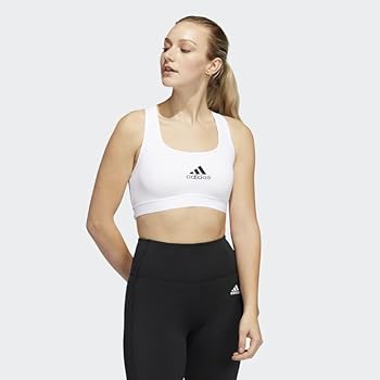 adidas Women's Powerreact Training Medium Support Bra, White
