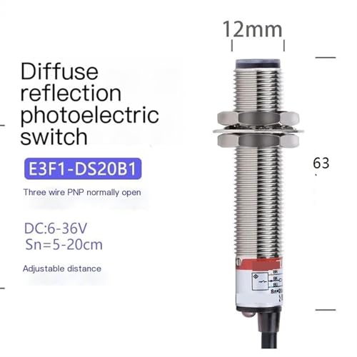 Capteur E3F1-DS20B1 réglable pour stopper les erreurs de détection optique 24V - 2