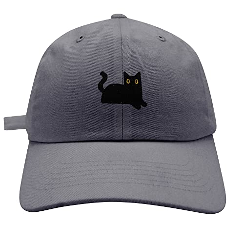 JPAK Black Cat Baseball Cap Embroidered Cotton Dad Hat - Cat Mom