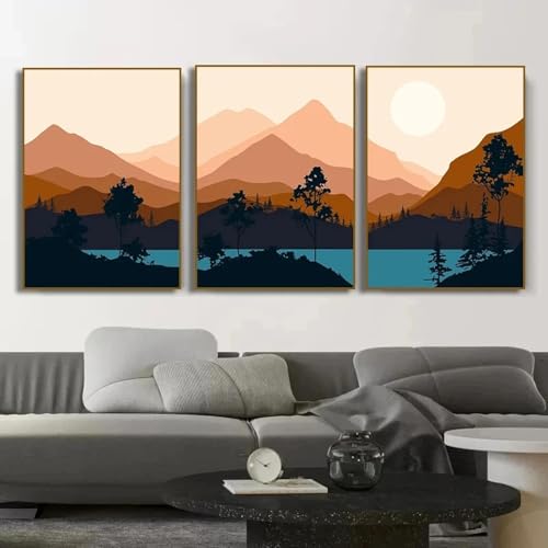 Affiches de nature lune soleil pour salon moderne et chambre à coucher zen