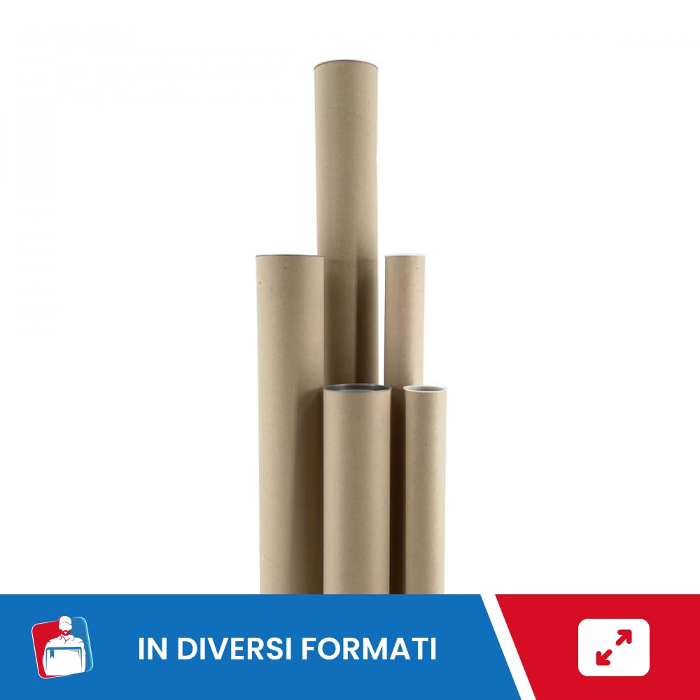 10 X Tubi Postali A2 Per Poster Opere D'arte Dipinti Documenti Progetti 460 Mm X 50 Mm Rotoli Di Cartone Tappi Terminali - Foto 5