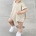 Kutersbabi Unisex Baby Boy Girl Clothes Infant Summer Oversized Bubble Romper Toddler Baby Plain Short Sleeve Jumpsuit(Beige, 12-18 Months)