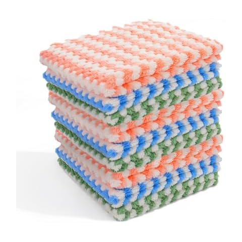 WYCWYQDR 9 Pack Coral Velvet Microfiber Dish Towels，Kitchen Towels for Dish Drying Washing, Dish Towels &Tea Towels, Premium Dishcloths Cover