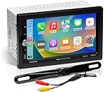 BOSS Audio Systems BVB9358RC Car Stereo – Wireless CarPlay Android Auto, Double Din, 7 Inch Touchscreen, Bluetooth, NO CD DVD Player, AM/FM Radio Receiver, Backup Camera, A/V Input, USB