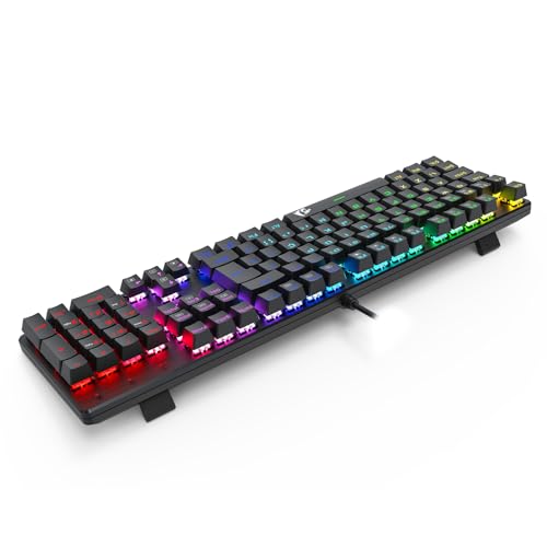 TECLADO MECANICO GAMER REDRAGON SINDRI RAINBOW PRETO