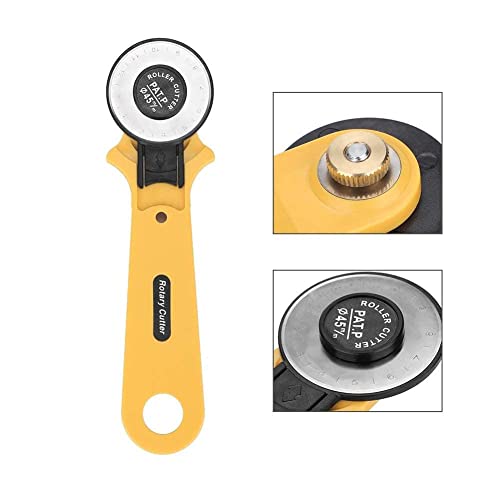 Image of KRAFTMASTERS Craft Present 45mm Standard Rotary Cutter Easy Fabric Cutting Scrapbooking Comfortable Handle for Right and Left Handed Cutting Tool Quilting Crafting Sewing