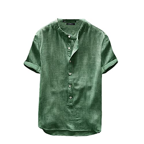 Chemise d'été homme Harajuku verte XXL pour vos sorties décontractées