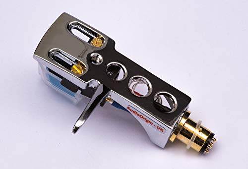 Mirror Chrome Plated Headshell, Mount, Cartridge And Stylus, Needle For Pioneer Pl100, Pl112D, Pl115D, Pl117D, Pl120, Pl300, Pl400, Pl510, Pl514, Pl514X, Pl550, Pl570, Pl1170, Made In England #TOP1