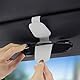 SGERUFZ Brillenhalter für Auto Sonnenblende, Leder Sonnenbrillen Halterung für Auto Visier Zubehör, Ticket-Kartenclip, Schwarz